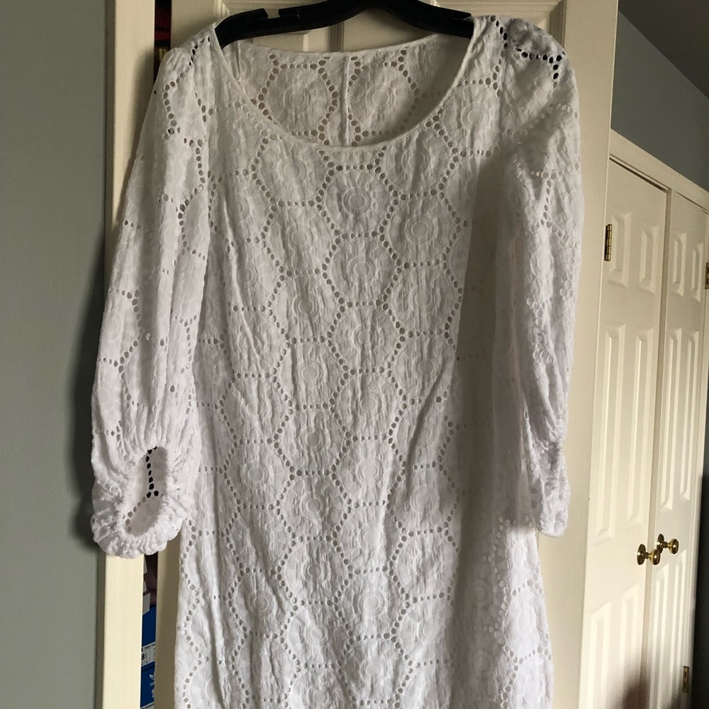 White size 6 Eyelet Etcetera dress